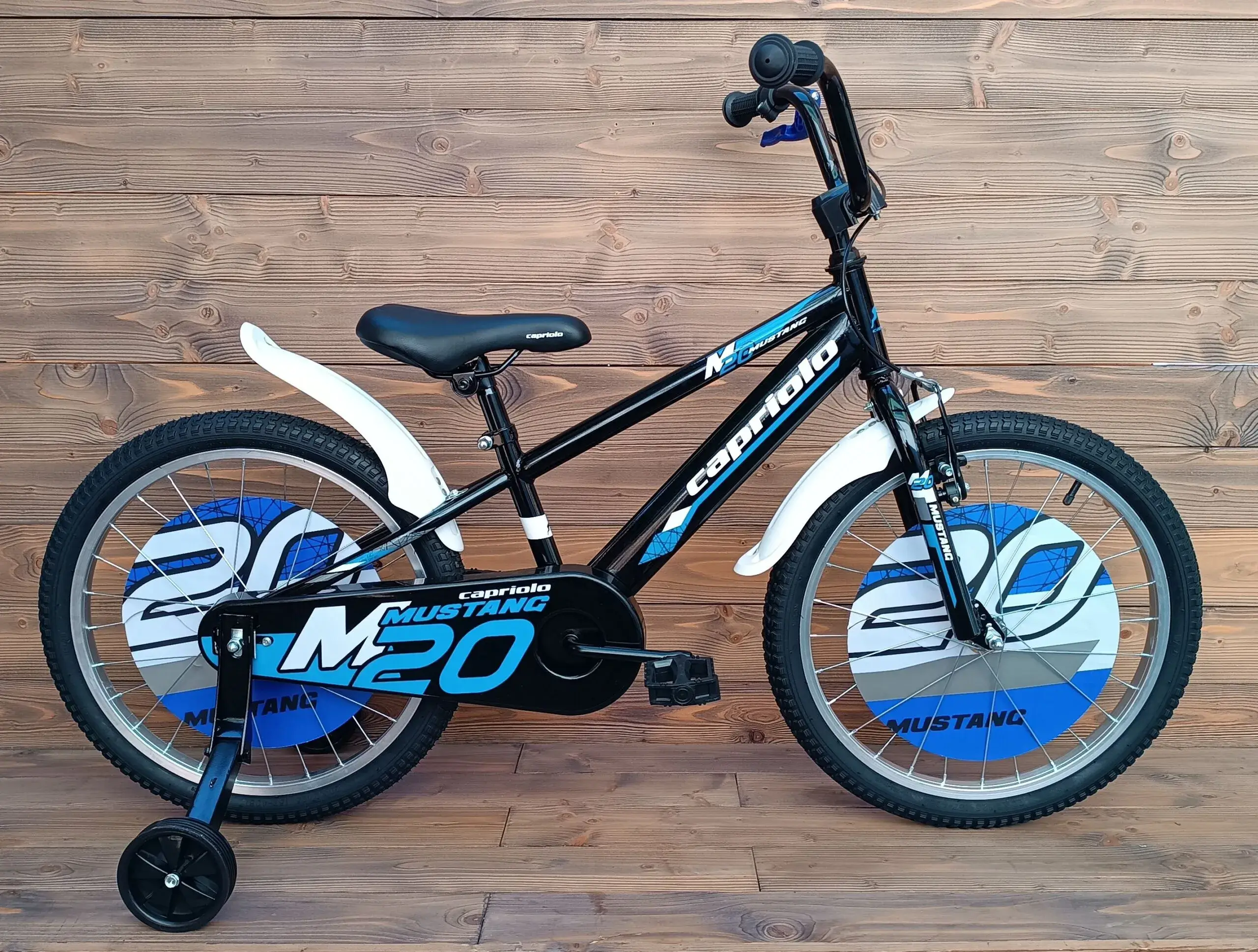 Bicicleta 20 inch baieti Capriolo Mustang black blue