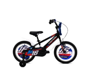 Bicicleta cu roti ajutatoare Capriolo Mustang black blue red
