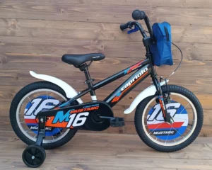 Bicicleta cu roti ajutatoare Capriolo Mustang black blue red