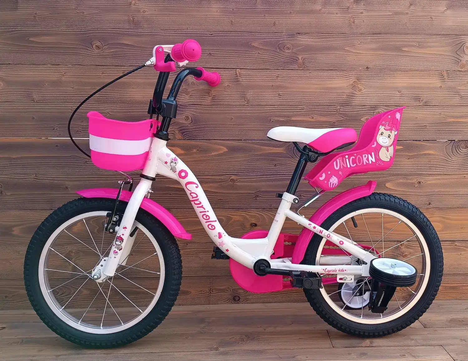 Bicicleta fetite 4 ani Capriolo Viola white pink