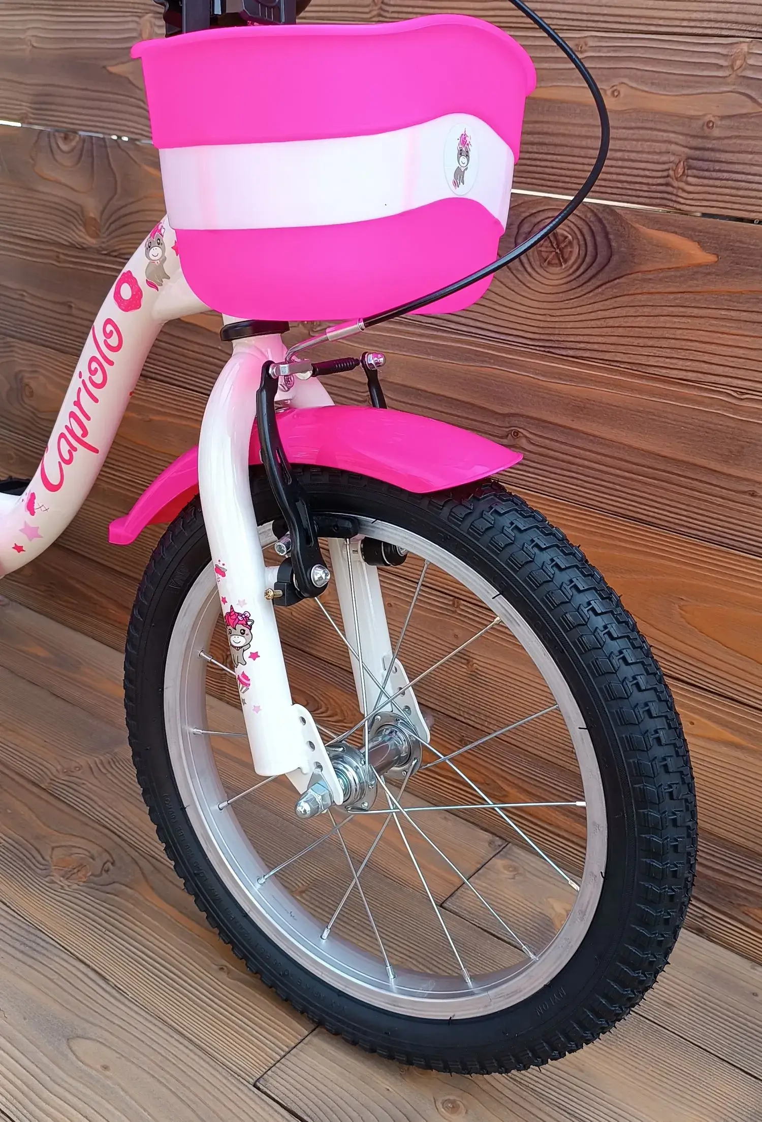 Bicicleta fetite 4 ani Capriolo Viola white pink