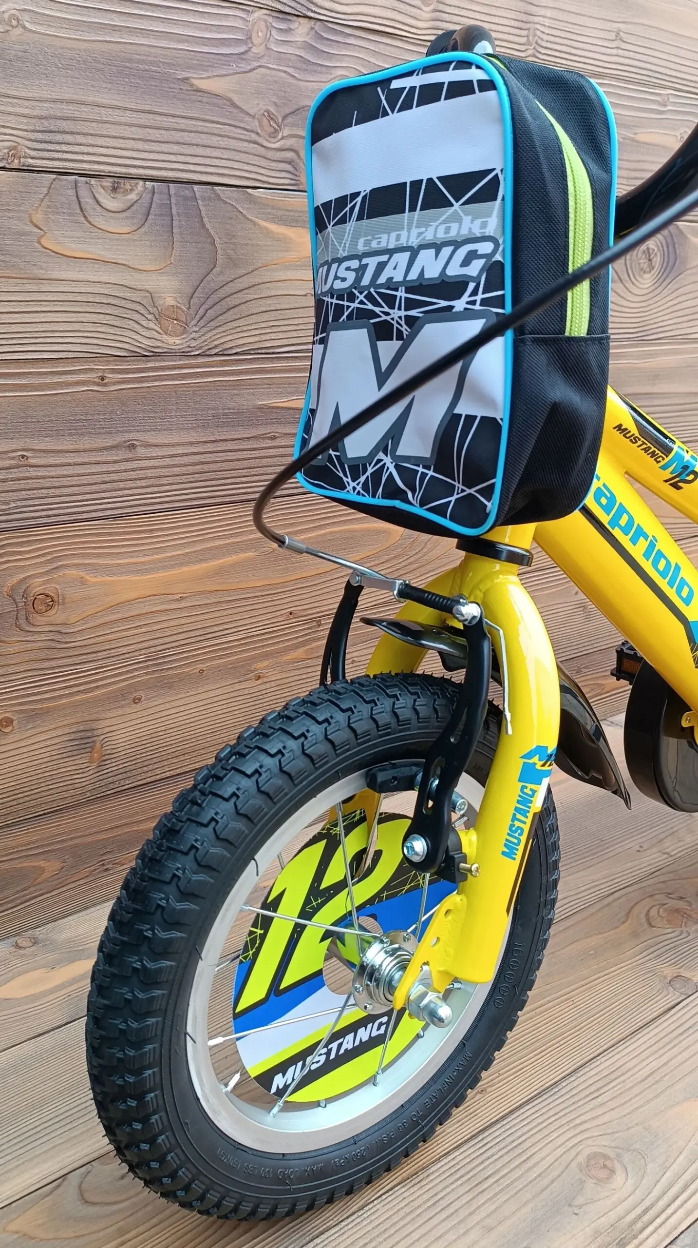 Bicicleta copii 3-5 ani Capriolo Mustang Yellow Black
