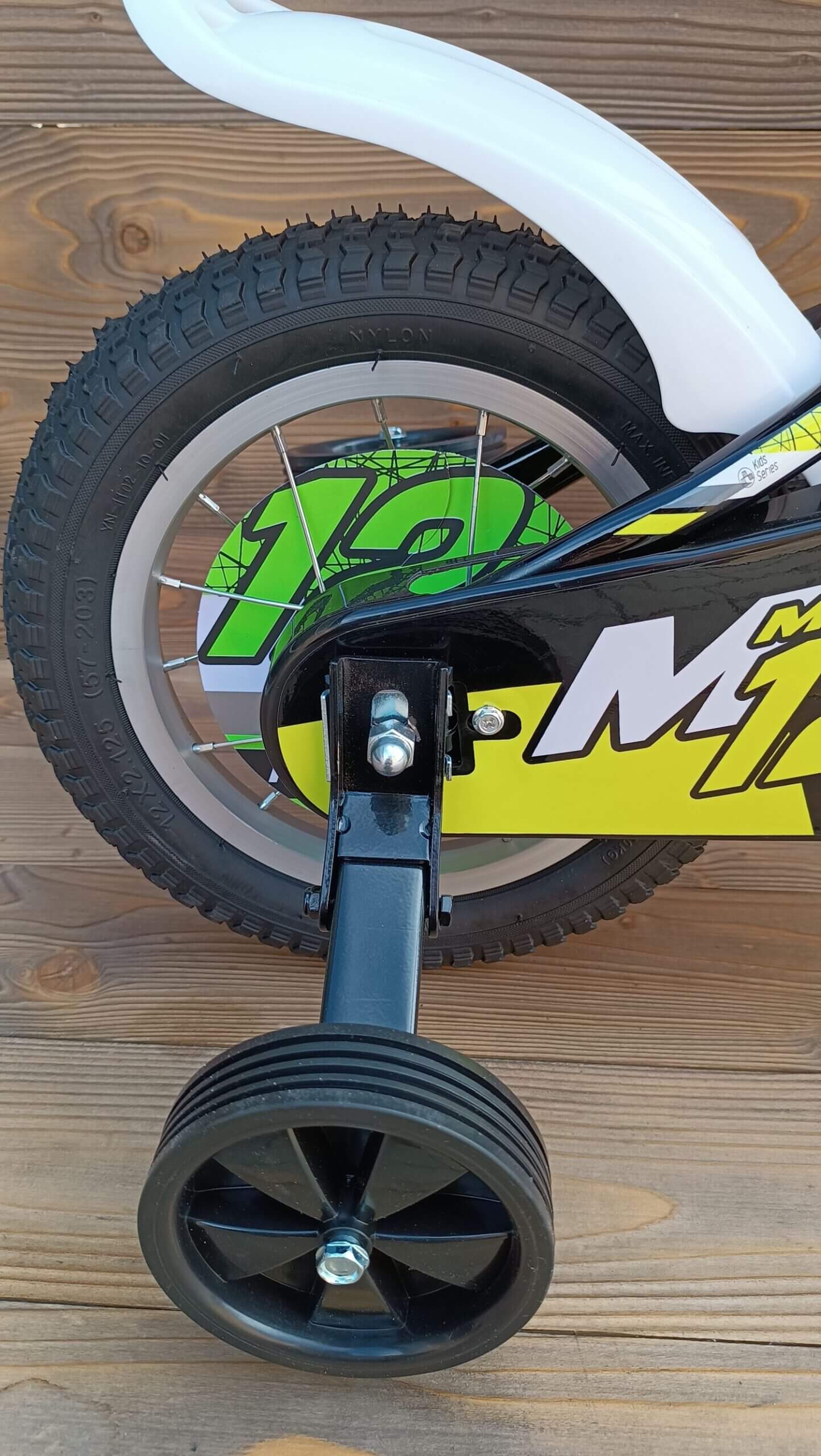 Bicicleta copii cu roti de 12 inch Capriolo Mustang Black Lime