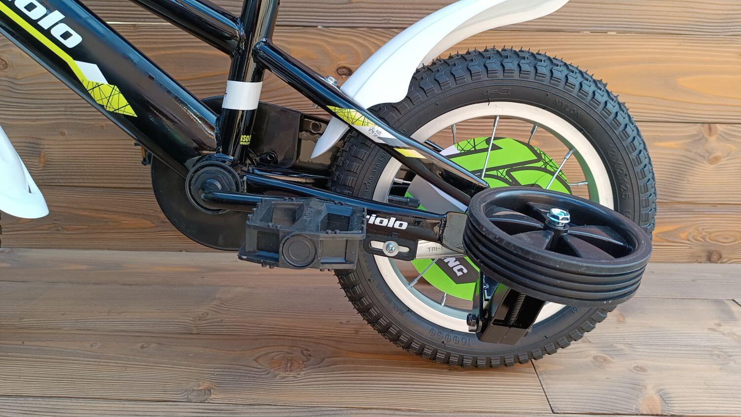 Bicicleta copii cu roti de 12 inch Capriolo Mustang Black Lime