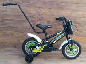 Bicicleta copii cu roti de 12 inch Capriolo Mustang Black Lime