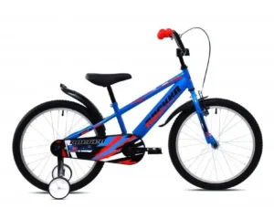 Bicicleta cu roti ajutatoare albastru rosu Capriolo Rocker