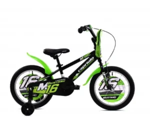 Bicicleta cu roti ajutatoare black lime Capriolo Mustang