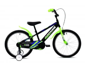 Bicicleta cu roti ajutatoare negru verde Capriolo Rocker