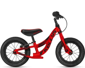 Bicicleta fara pedale rosie cu maneta de frana