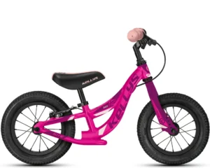 Bicicleta fara pedale roz cu maneta de frana