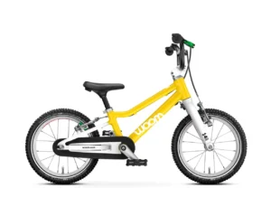 Bicicleta Woom GO 2 galben, bicicleta copii 14 inch