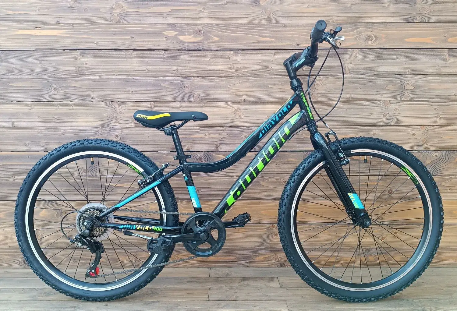 Bicicleta mtb copii black green 6 viteze Capriolo Diavolo 400