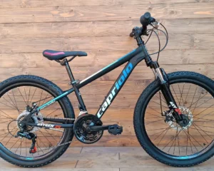 Bicicleta mtb copii cu frane disc black blue Capriolo Oxygen 24