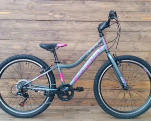 Bicicleta mtb copii gri roz Capriolo Diavolo 400 cu 6 viteze