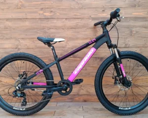 Bicicleta mtb copii negru roz de aluminiu Capriolo LC 24