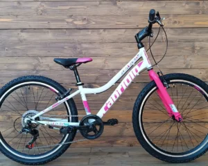 Bicicleta copii 24 inch alb roz Capriolo Diavolo cadru otel