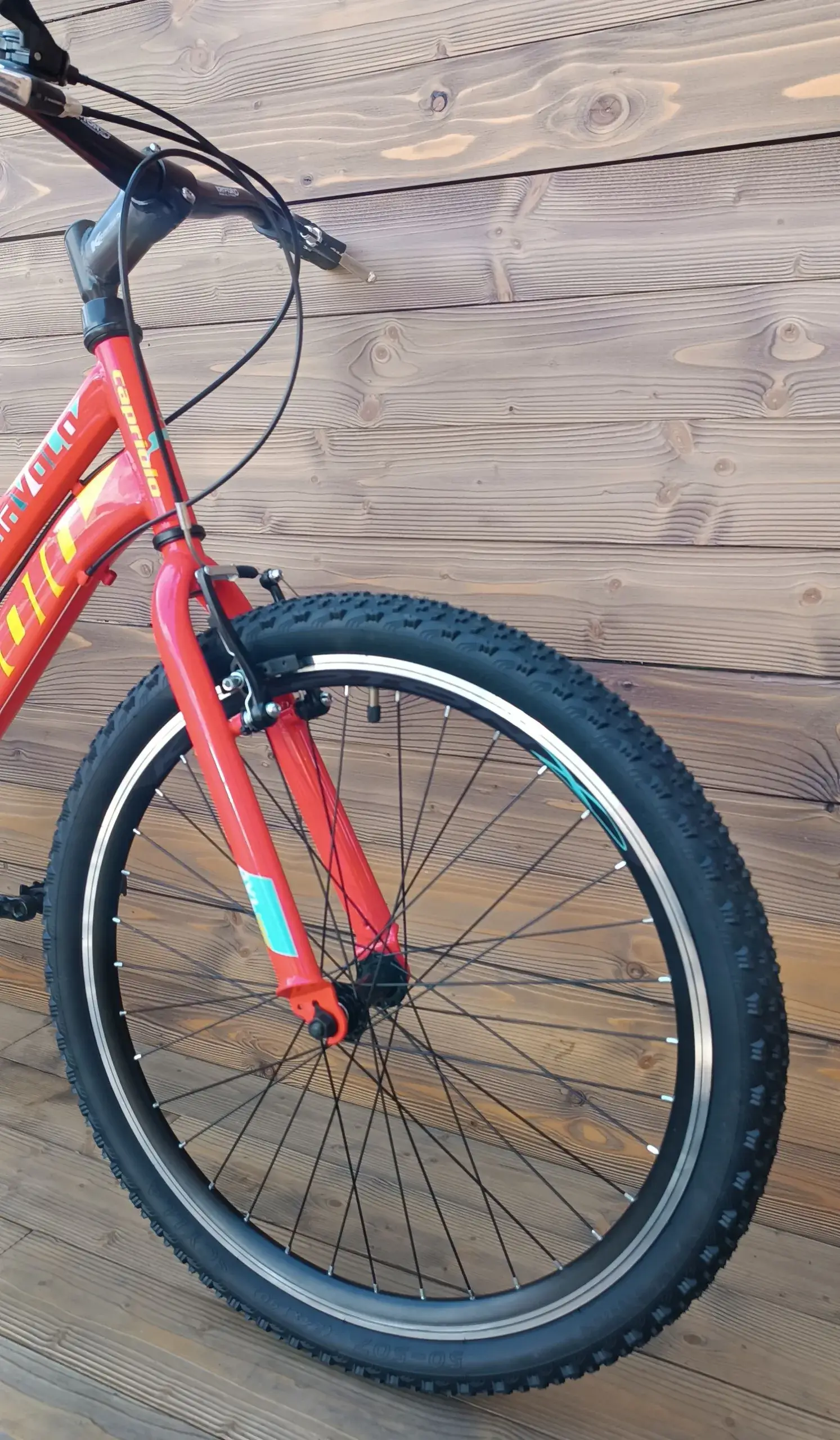 Bicicleta copii 24 inch portocaliu galben Capriolo Diavolo cadru otel