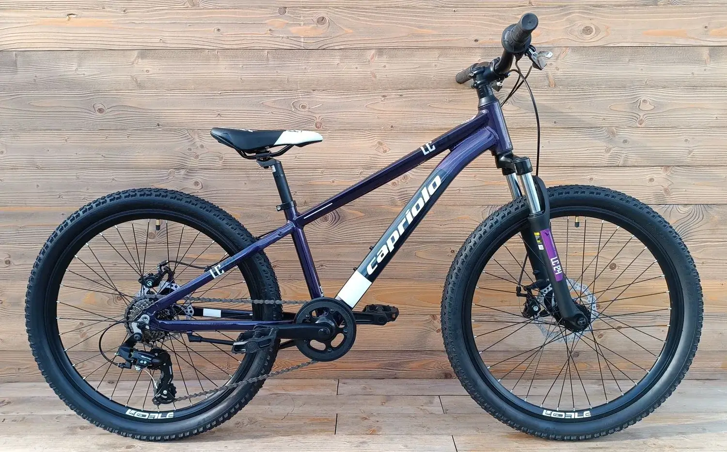 Bicicleta copii 24 inch violet albastru Capriolo LC cadru aluminiu