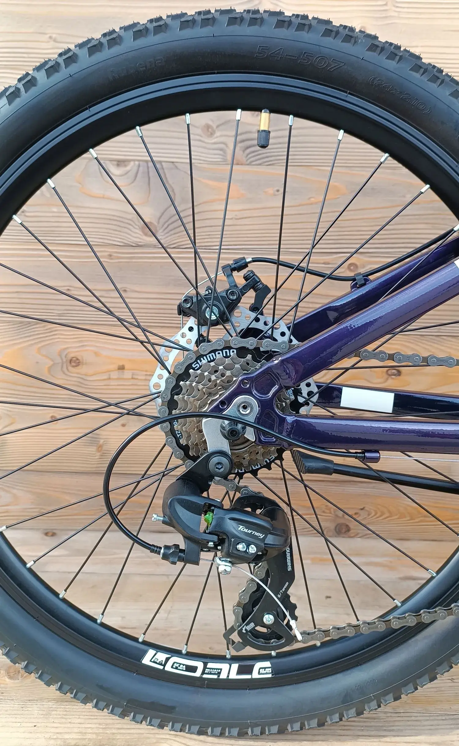 Bicicleta copii 24 inch violet albastru Capriolo LC cadru aluminiu