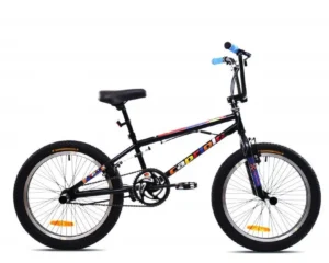 Bicicleta BMX copii 20 inch negru albastru Capriolo Totem Frane FRANA U OTEL