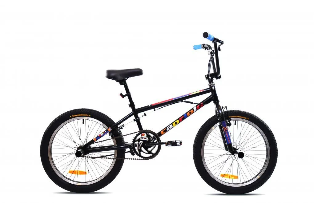 Bicicleta BMX copii 20 inch negru albastru Capriolo Totem Frane FRANA U OTEL