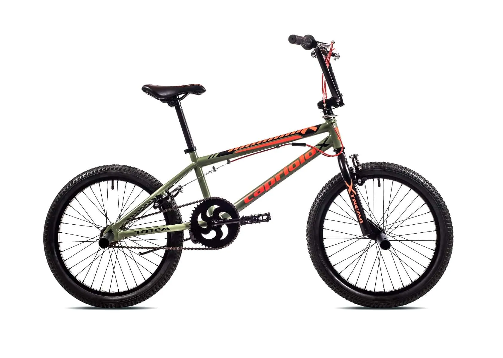 Bicicleta BMX copii 20 inch portocaliu verde capriolo totem Frane FRANA U OTEL
